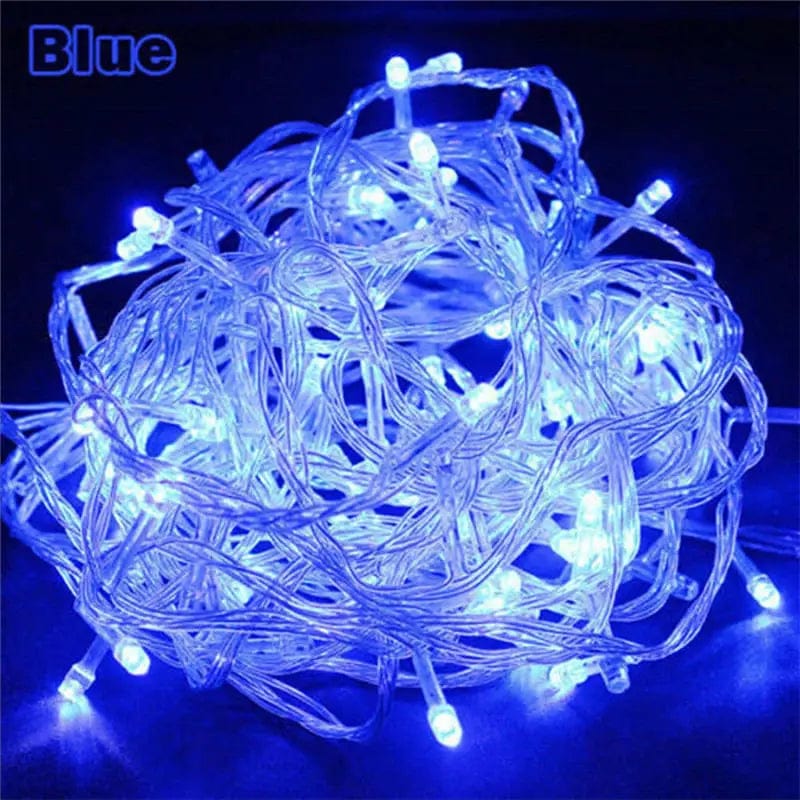 BLEU / 5M - 220V Guirlandes lumineuse de noel