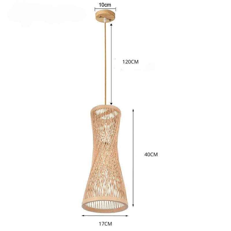 Bois lustre rotin atmosphera