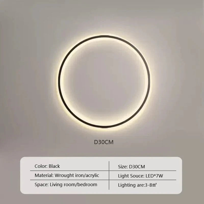 Type A 30cm / TRICOLORE (no RC) Cercle led lumineux