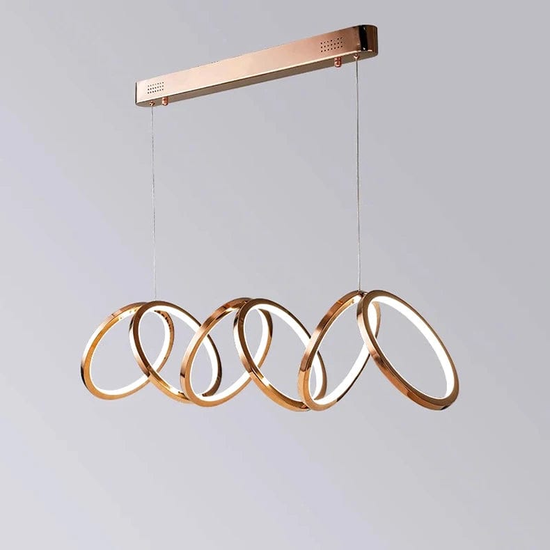 CUIVRÉ / 100CM / LUMIÈRE CHAUDE luminaire suspension anneau led