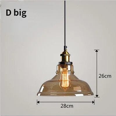 D big  amber suspension laiton et verre