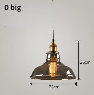 D big  Silver gray suspension laiton et verre