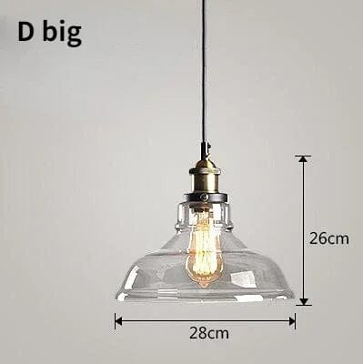D big  Transparency suspension laiton et verre