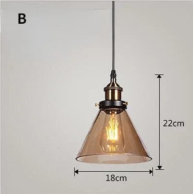 D  small  amber suspension laiton et verre