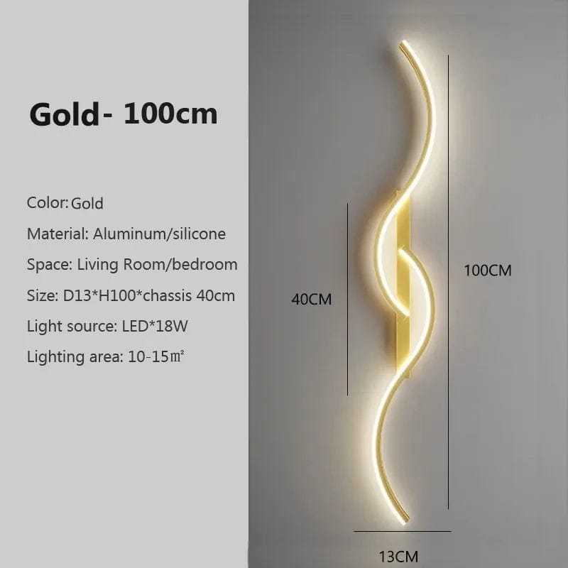 Gold-100cm / Stepless dimming applique new