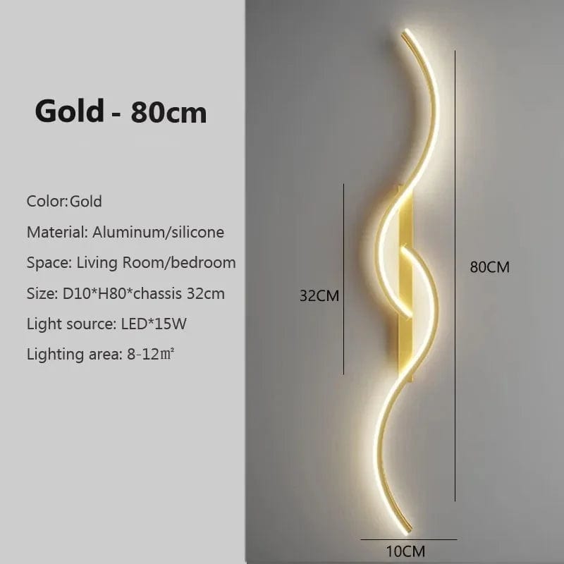 Gold-80cm / Cool white applique new