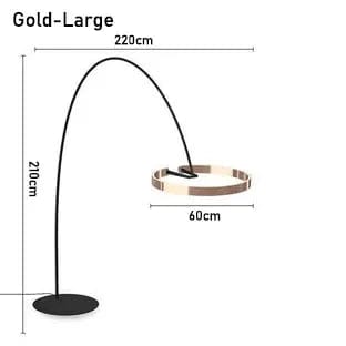 Gold-D60cm / White light-5000K Lampe anneau sur pied