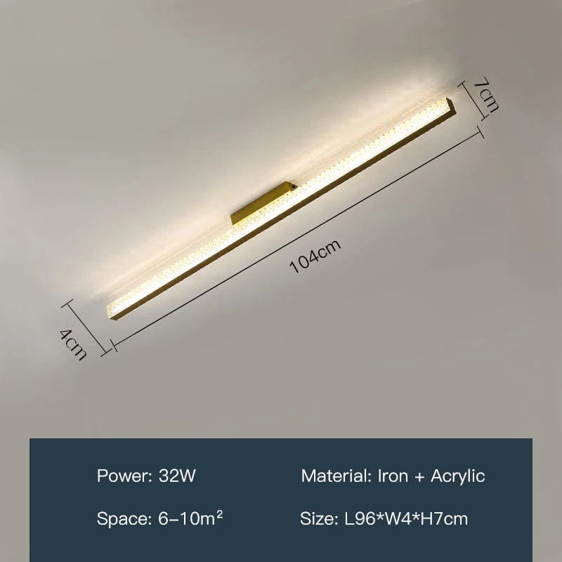 Gold L104CM / 3 colors changeable BARRE LED CRYSTAL