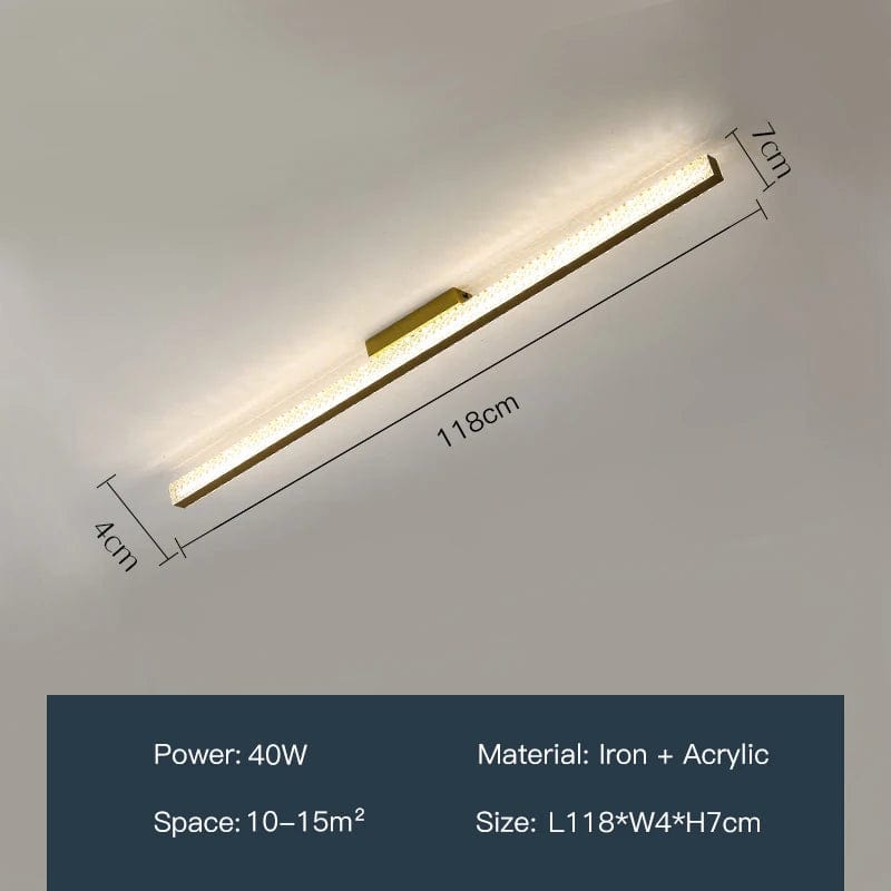 Gold L118CM / 3 colors changeable BARRE LED CRYSTAL