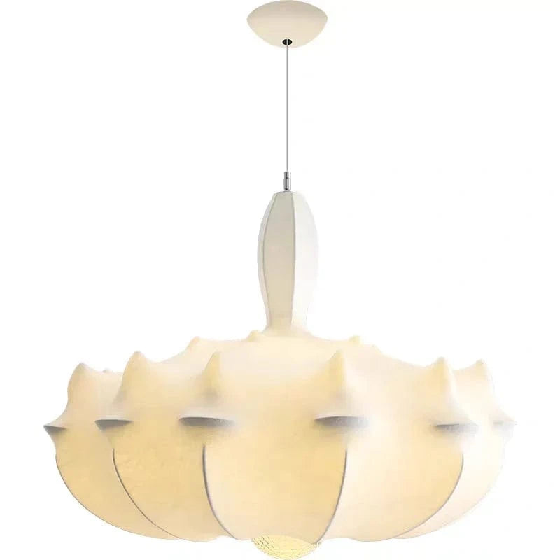 Grand lustre chandelier en tissu