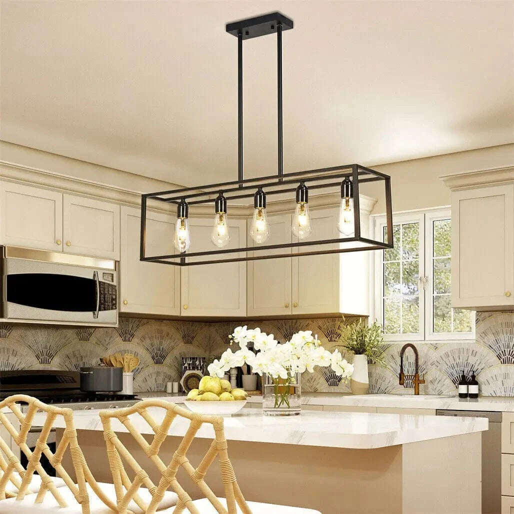 Black / 25W / light yellow|United States Grand lustre noir style industriel