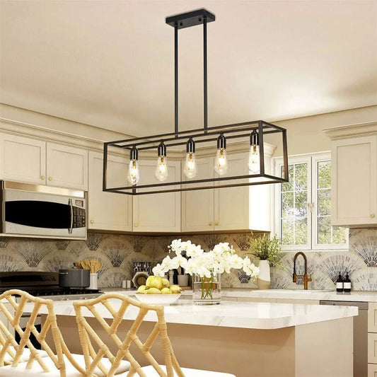 Black / 25W / light yellow|United States Grand lustre noir style industriel