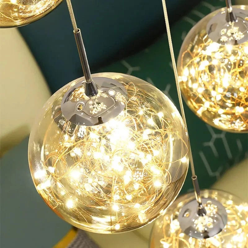 Grand lustre pour plafond haut