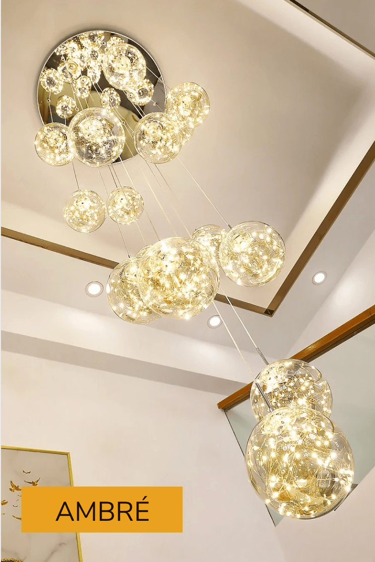 Grand lustre pour plafond haut