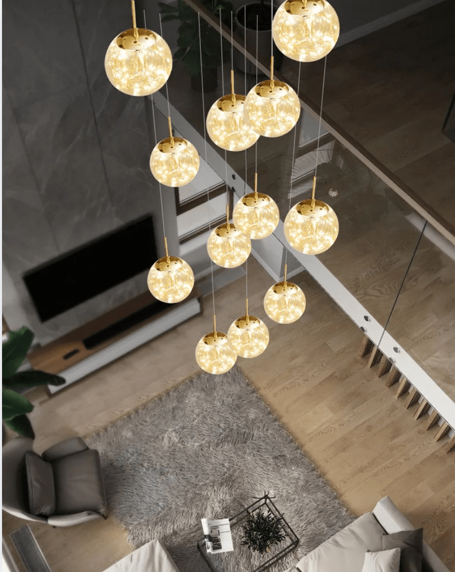 Grand lustre pour plafond haut