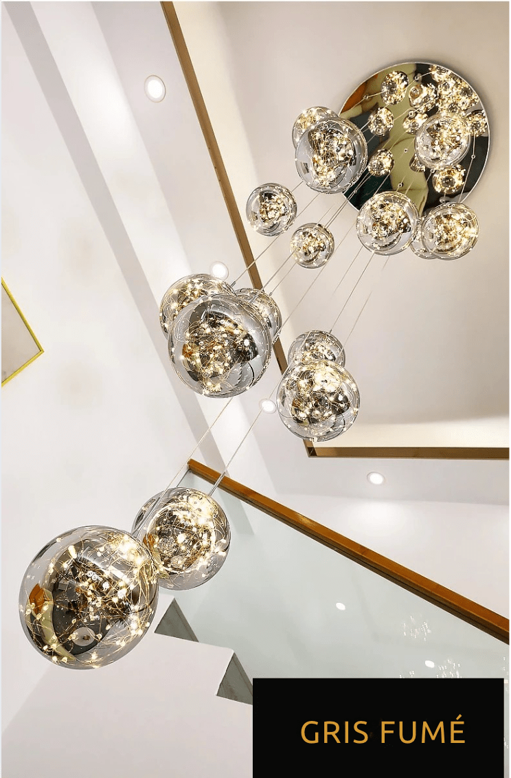 Grand lustre pour plafond haut