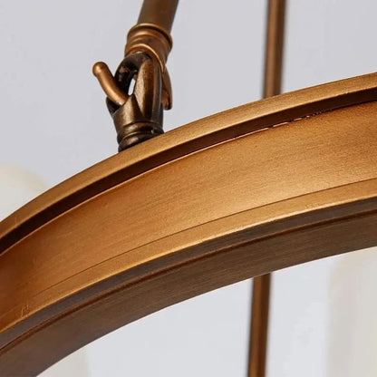 Grand lustre salon en fer forgé avec abat-jours