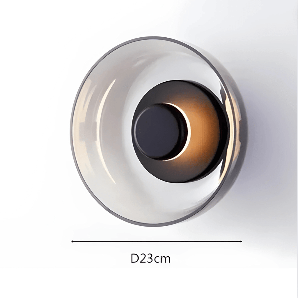 GRIS FUMÉ Applique mural en verre