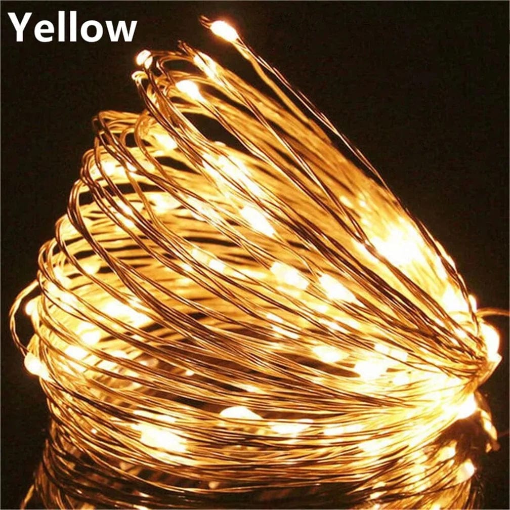 JAUNE / 3M Guirlande lumineuse à pile