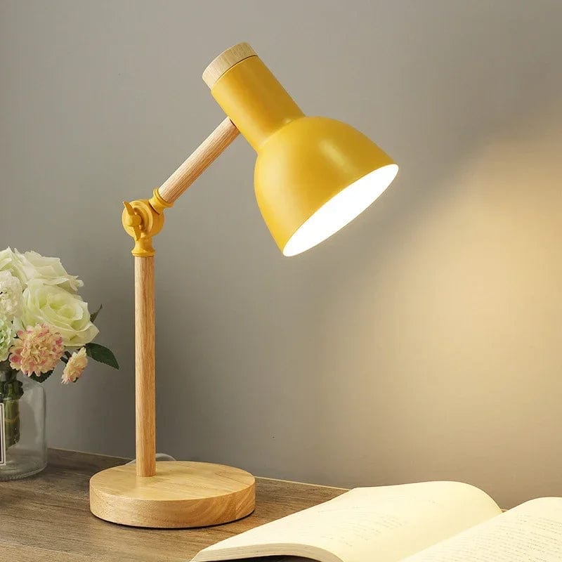 JAUNE Lampe de bureau en bambou