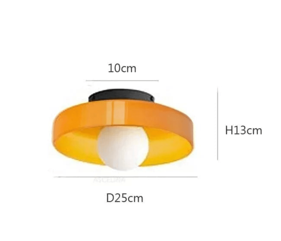 JAUNE / LUMIÈRE CHAUDE Applique murale verre retro-vintage