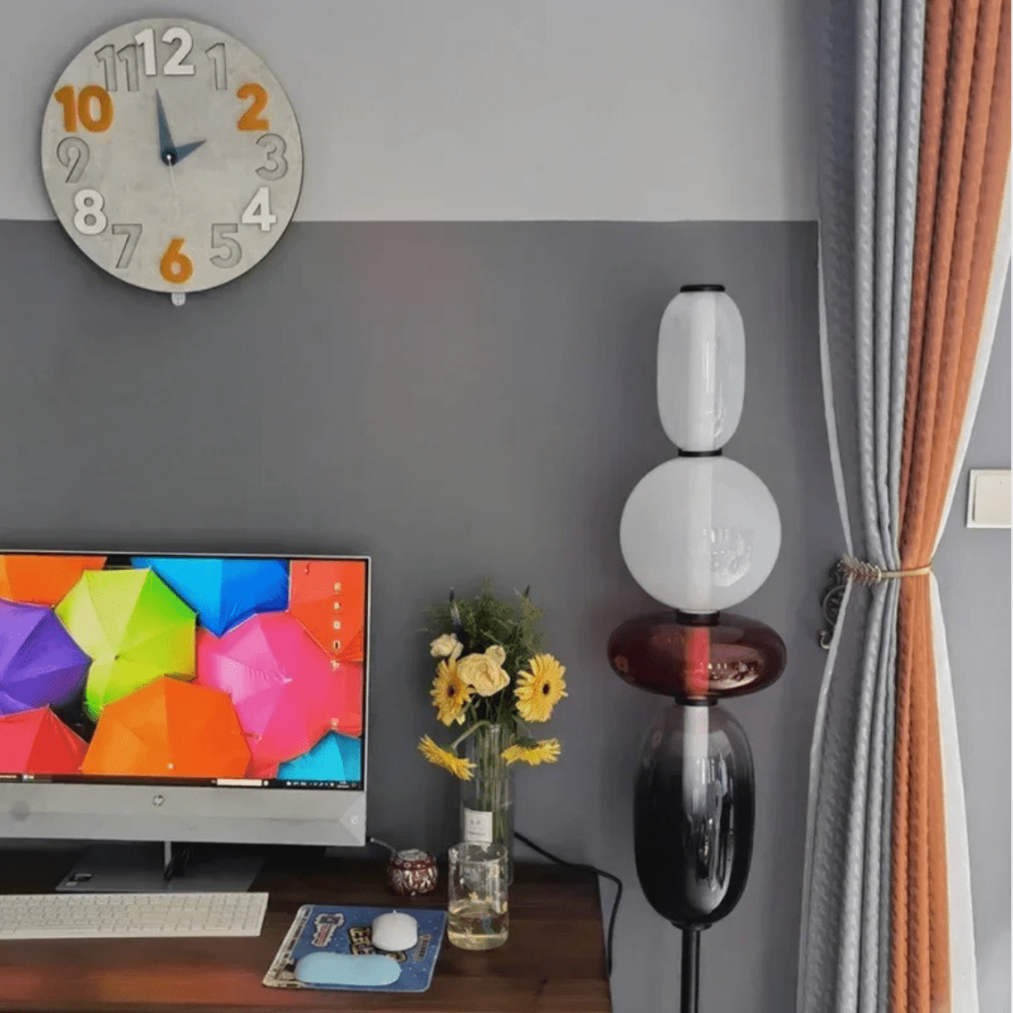 Lampadaire en verre design