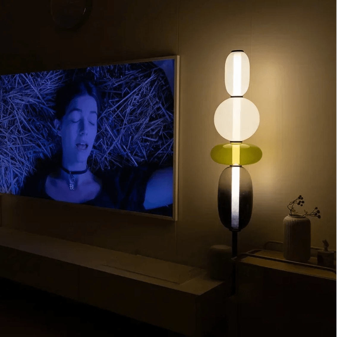 Lampadaire en verre design