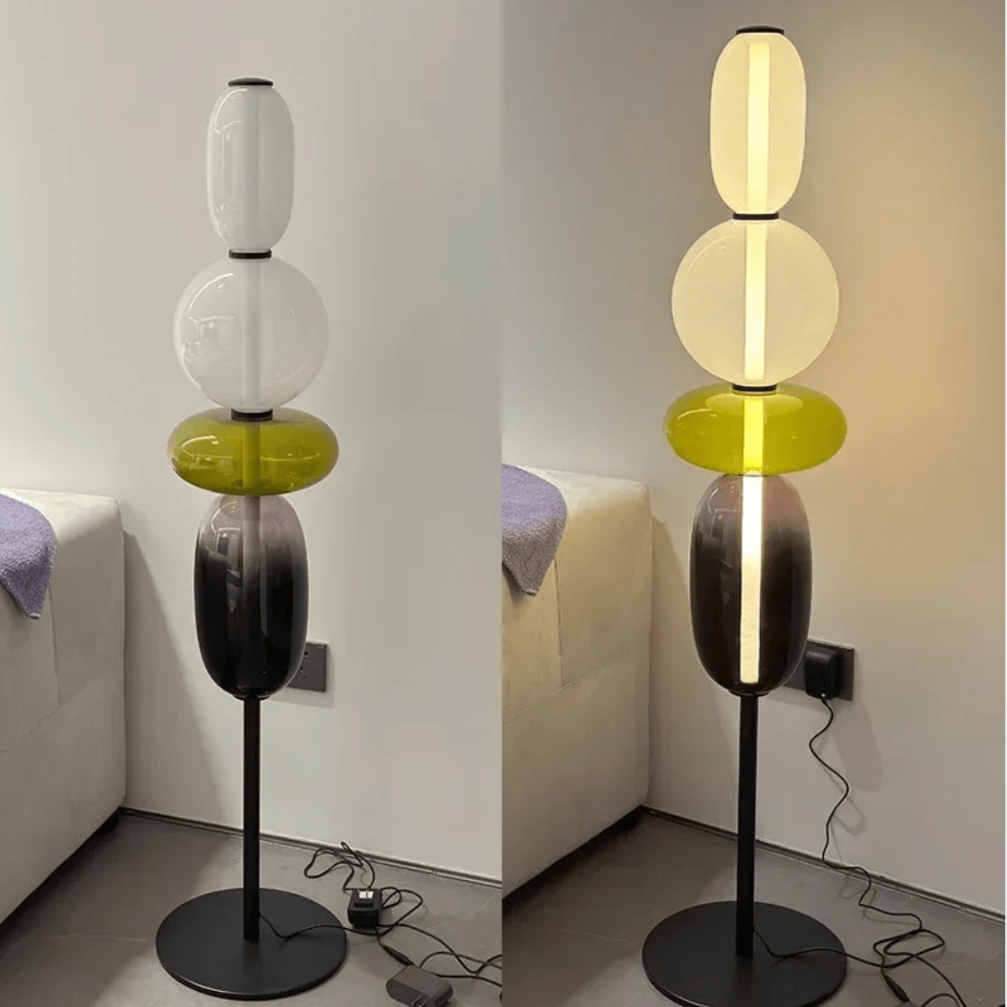 Lampadaire en verre design