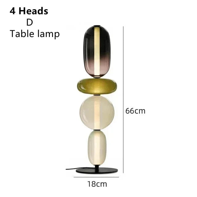 MODÈLE D 4 TÊTES Lampadaire en verre design