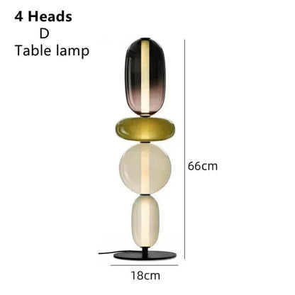 MODÈLE D 4 TÊTES Lampadaire en verre design