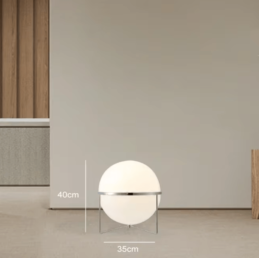 1 BOULE PETIT / BLANCHE / LUMIÈRE CHAUDE Lampadaire globe