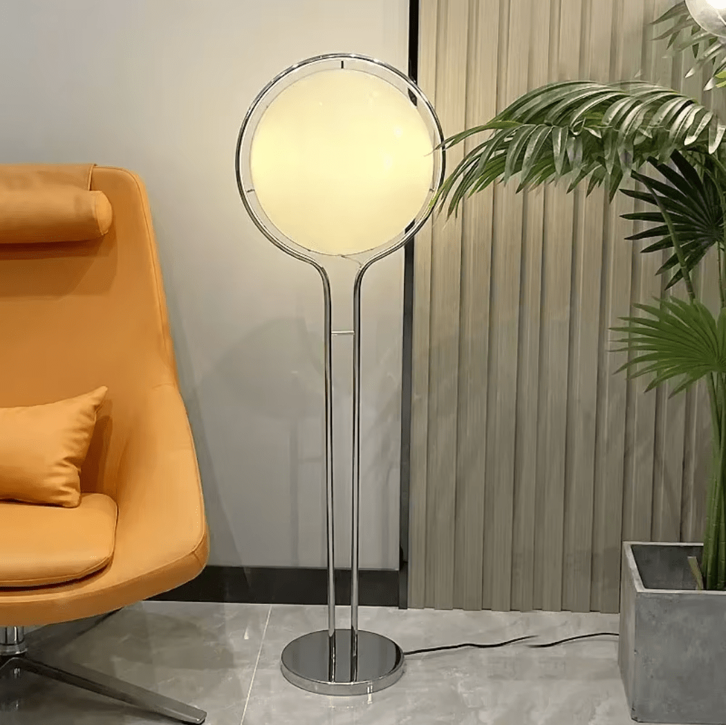 GRAND 1 BOULE / BLANCHE / LUMIÈRE CHAUDE Lampadaire globe