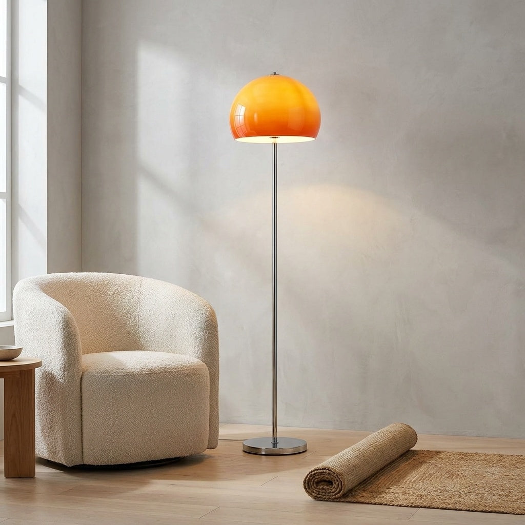 Lampadaire orange vintage LUMIÈRE CHAUDE UNIQUEMENT