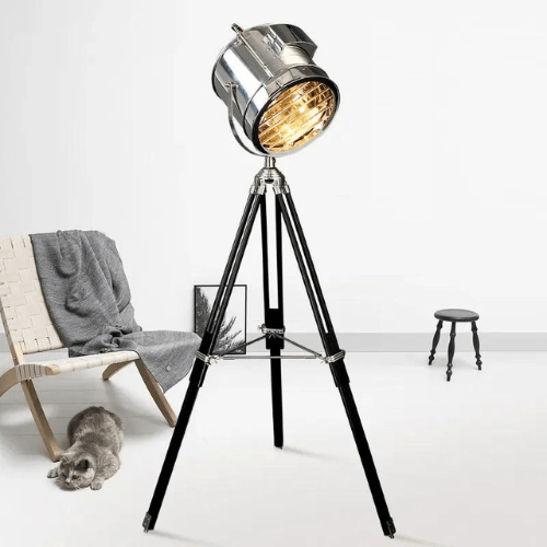 Lampadaire trepied projecteur