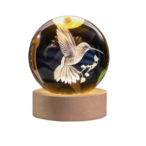 Lampe à poser boule colibri