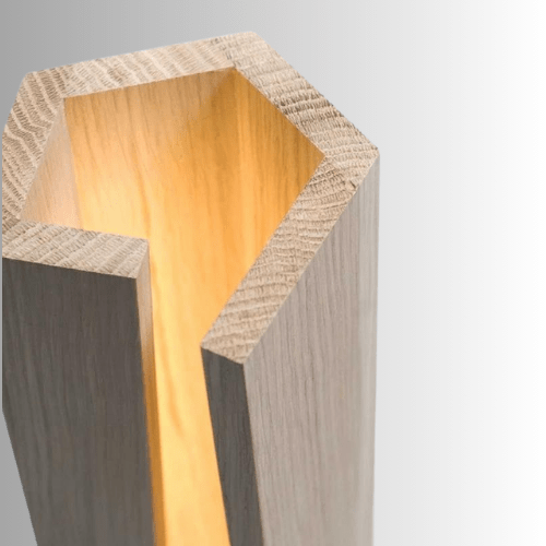 Lampe à poser en bois