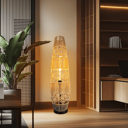 Lampe à poser osier