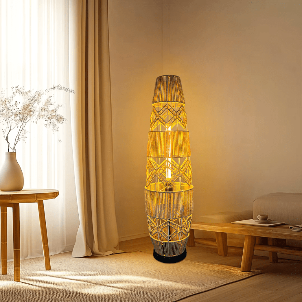 Lampe à poser osier