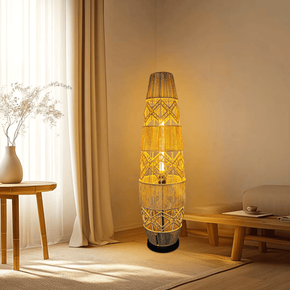 Lampe à poser osier