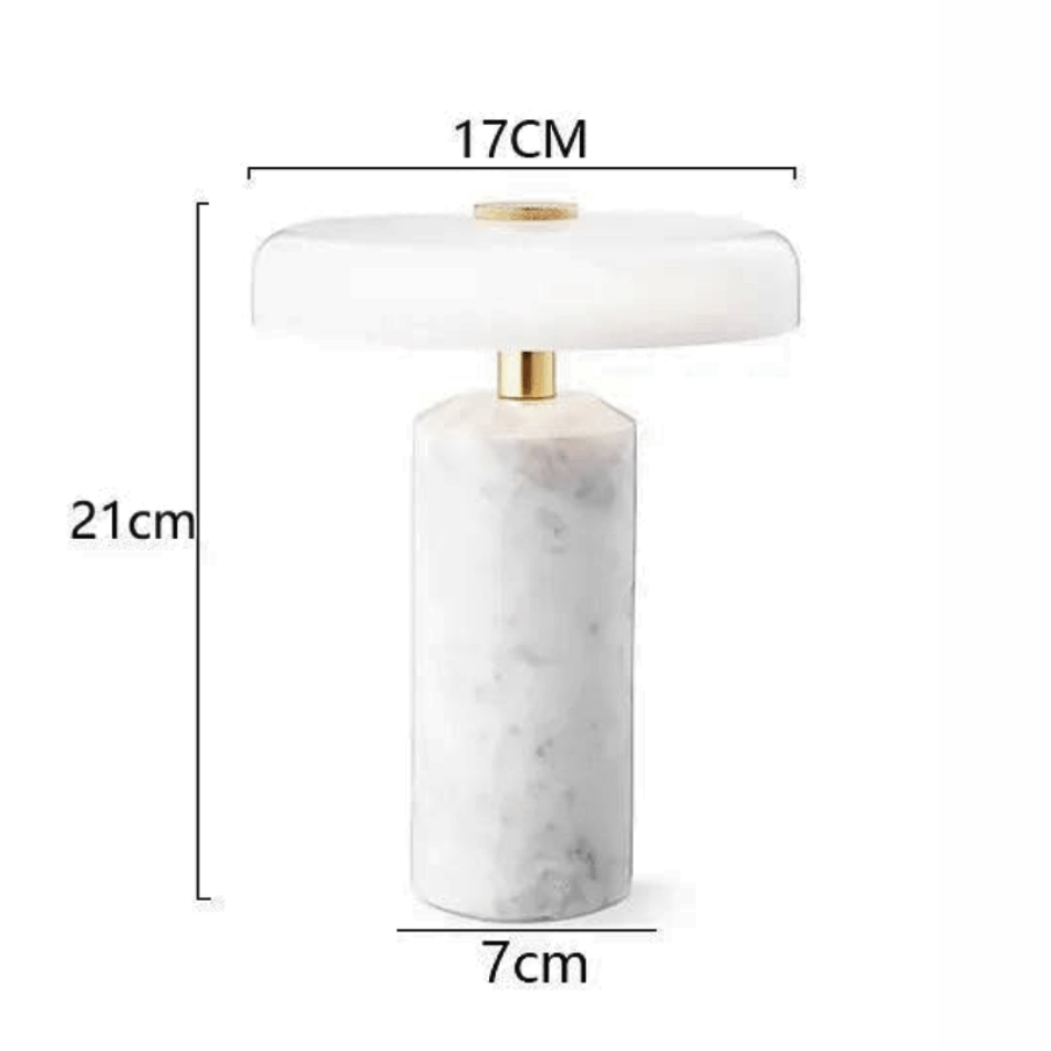 BLANC / OUI Lampe à poser pied marbre