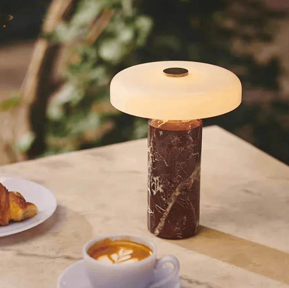 Lampe à poser pied marbre