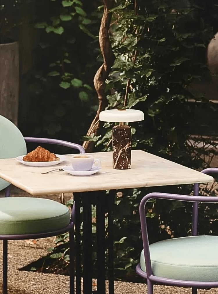 Lampe à poser pied marbre