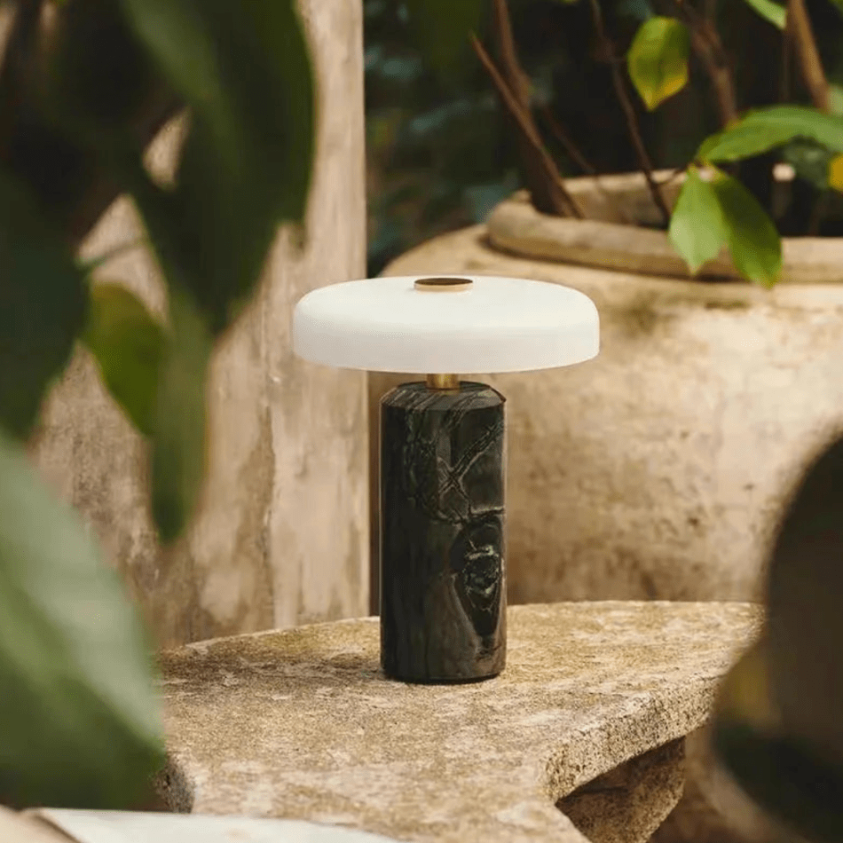 Lampe à poser pied marbre