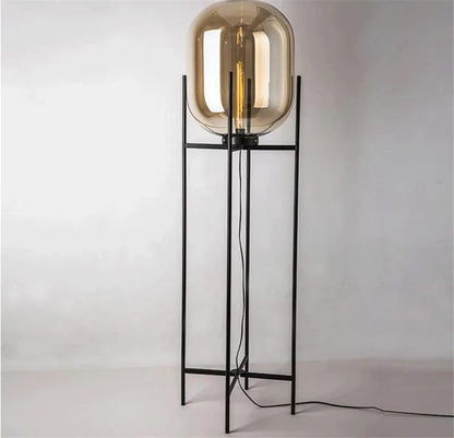 Lampe à poser verre fumé