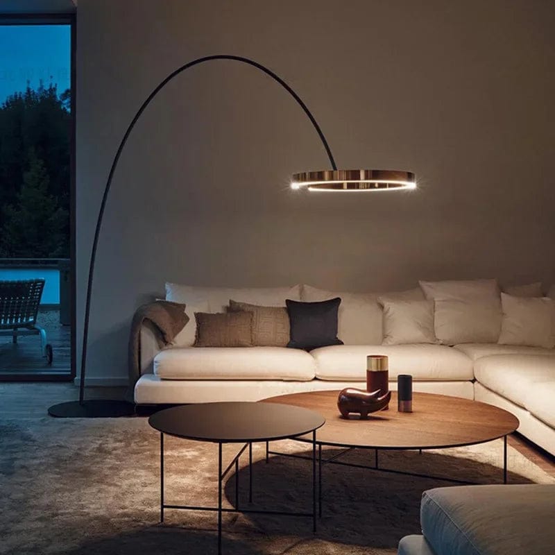 Lampe anneau sur pied