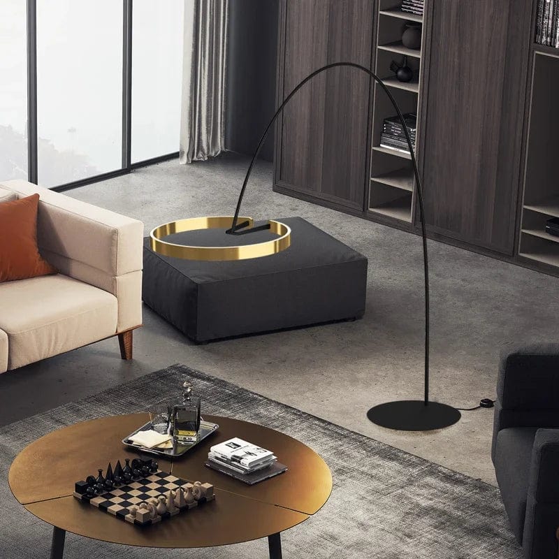 Lampe anneau sur pied