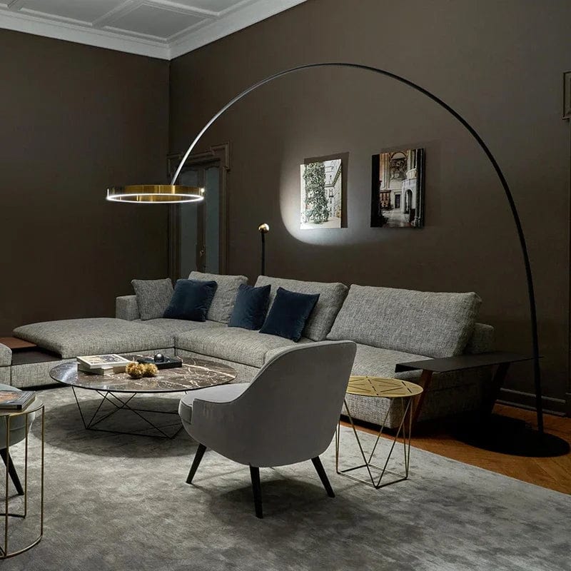 Lampe anneau sur pied