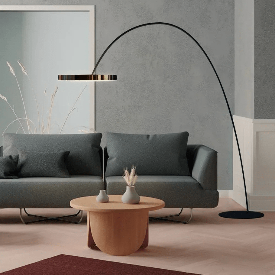 Lampe anneau sur pied