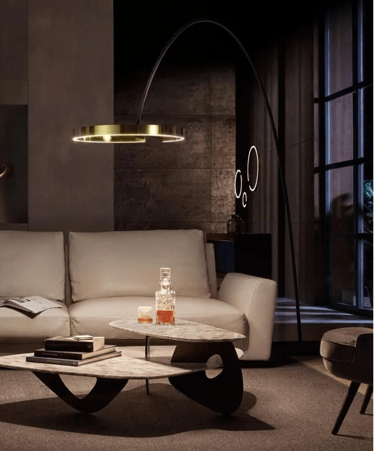 Lampe anneau sur pied