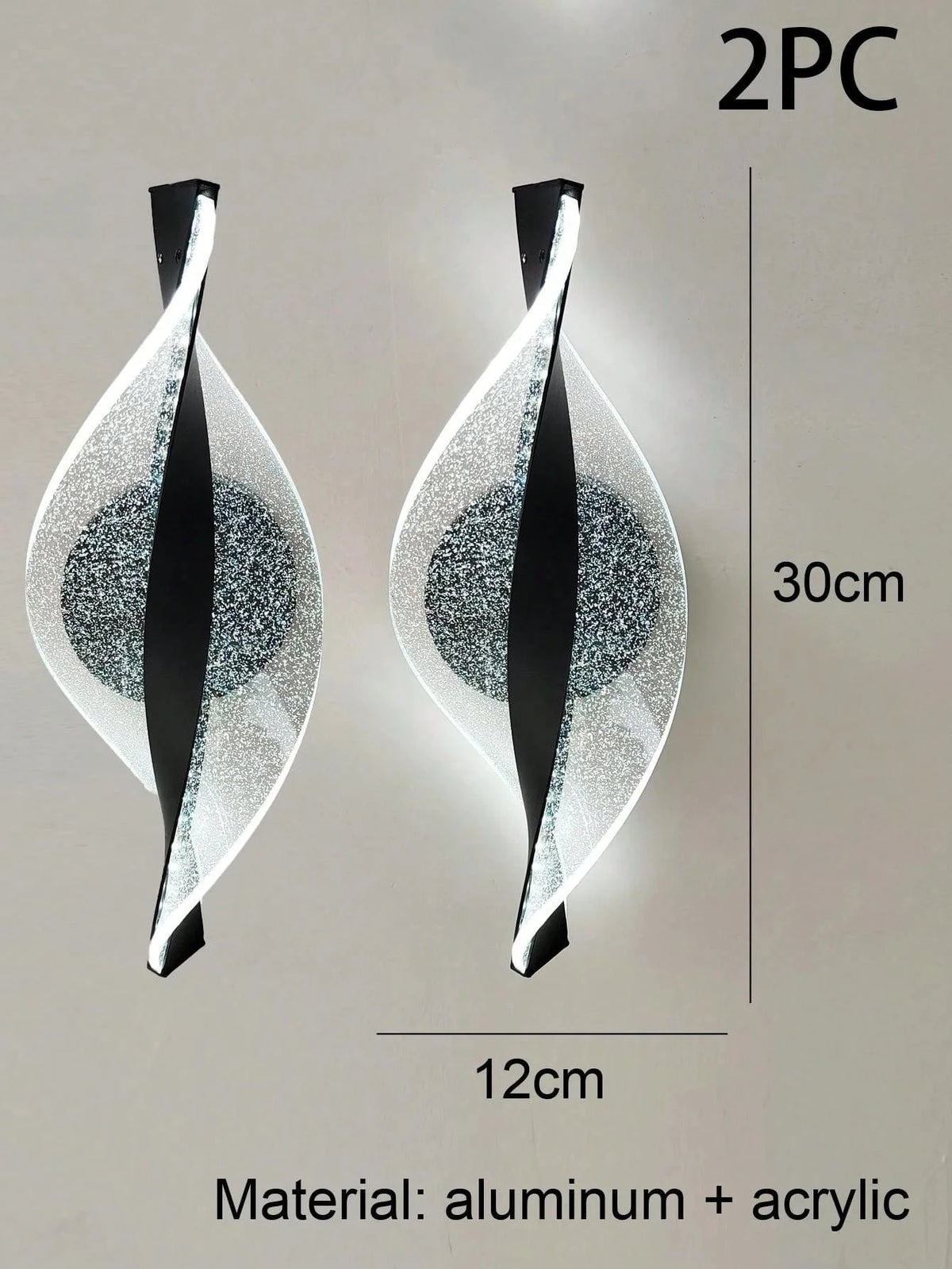 NOIR X 2 PIÈCES Lampe applique murale design